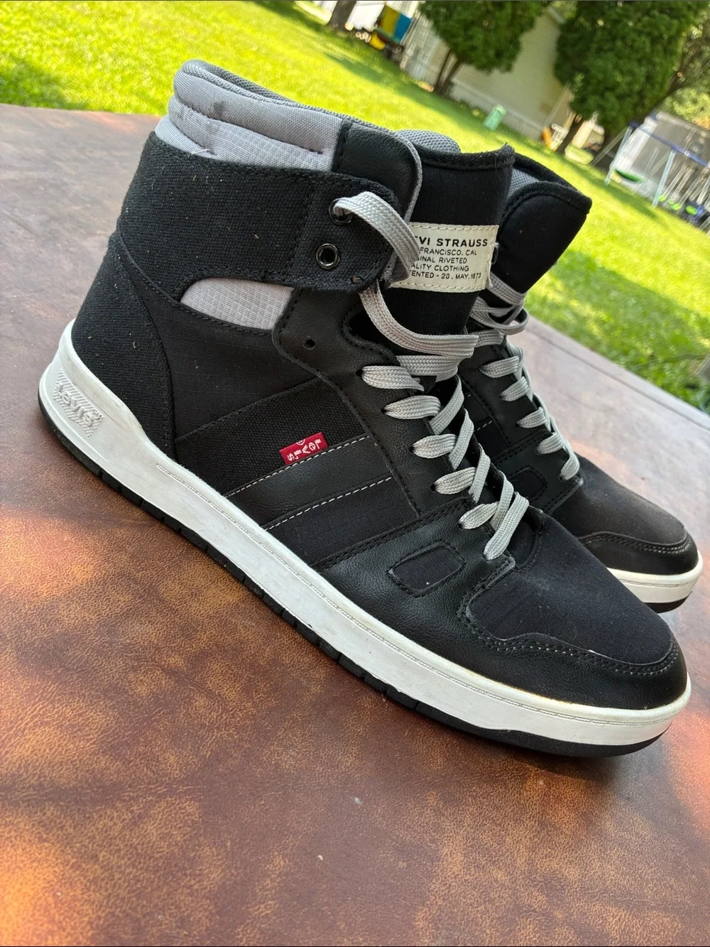 Levi's Black and Gray High-Top Sneakers
